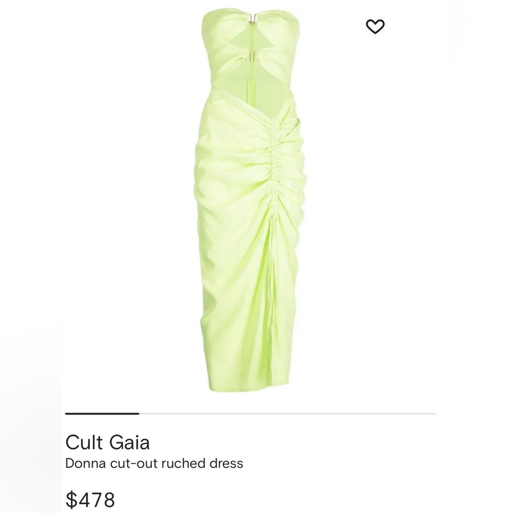 Cult Gaia Vibrant Lime Midi Dress